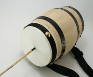 пазл Фрикционный барабан, бугай, типичный ударный инструмент на Рождество в Испании